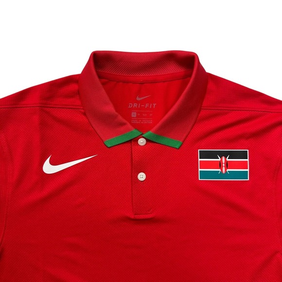 Nike Team Kenya Olympic Team Issued Polo Shirt Men Size XS Red CT0756-657 NEW - Picture 3 of 6